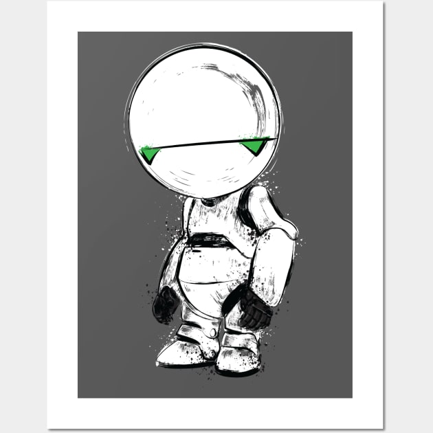 Paranoid Android Wall Art by DrMonekers